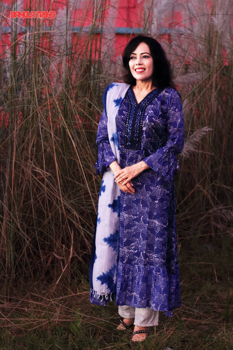 Super Comfortable Blue Wax Dyed Kurti