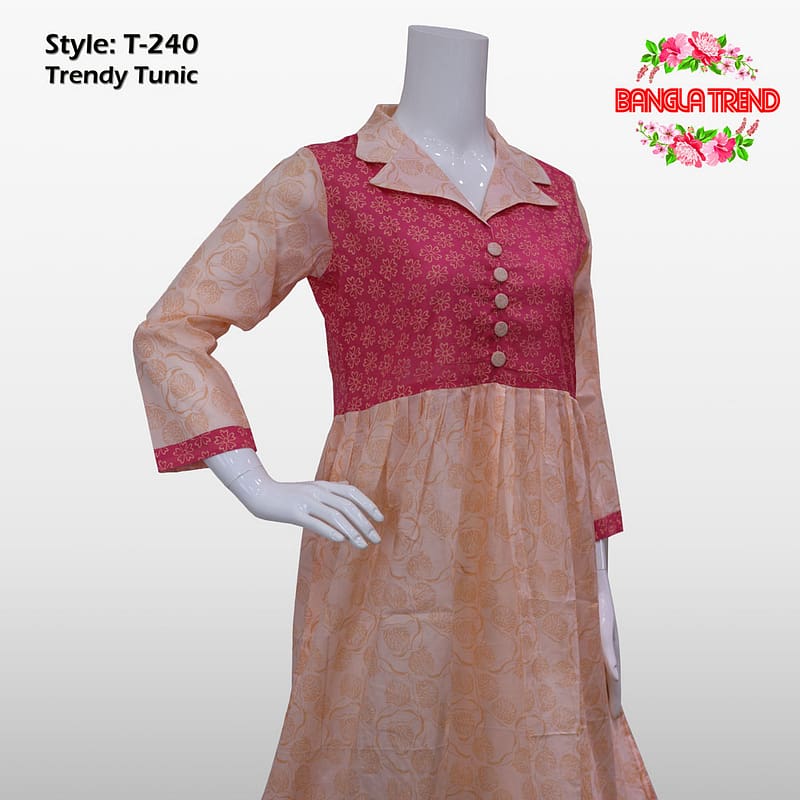 Cotton Coat Collar Kurti